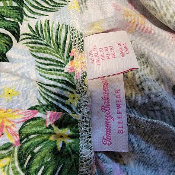 Tommy Bahama Size XL 2-Piece Floral Pajama Set, Jogger Style Pants and Tank Top - Picture 15 of 15